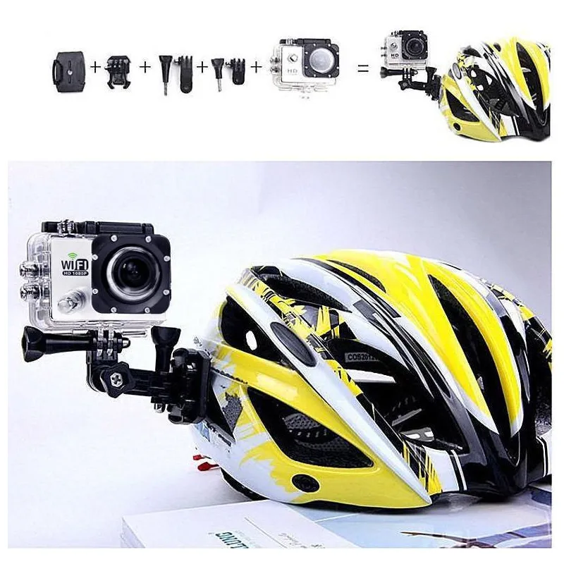 Camera sport wifi étanche caisson 12 MP Full HD Rose 8Go