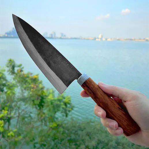 Couteau de cuisine en acier de carbone