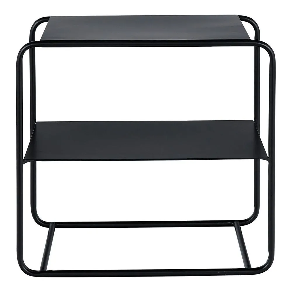 Ernest end table in black metal