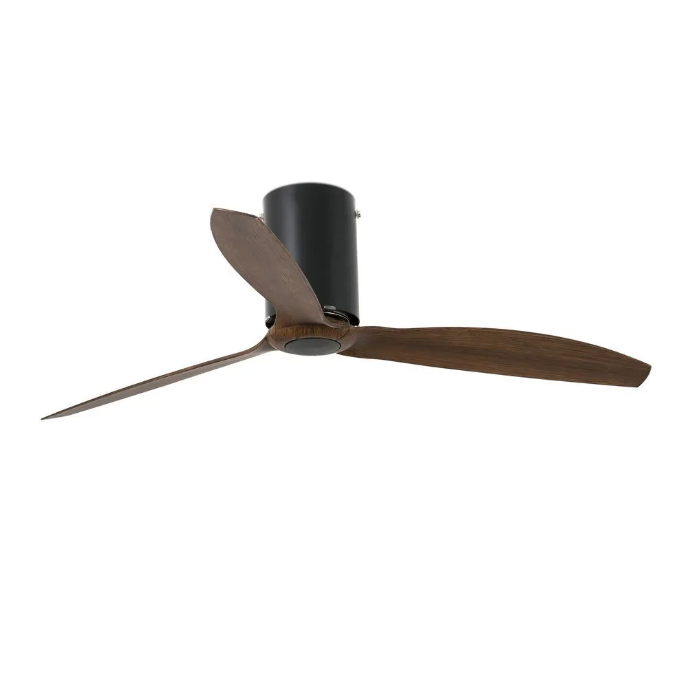 FARO 32042 Ventilateur de plafond noyer et noir Ø 128cm MINI TUBE