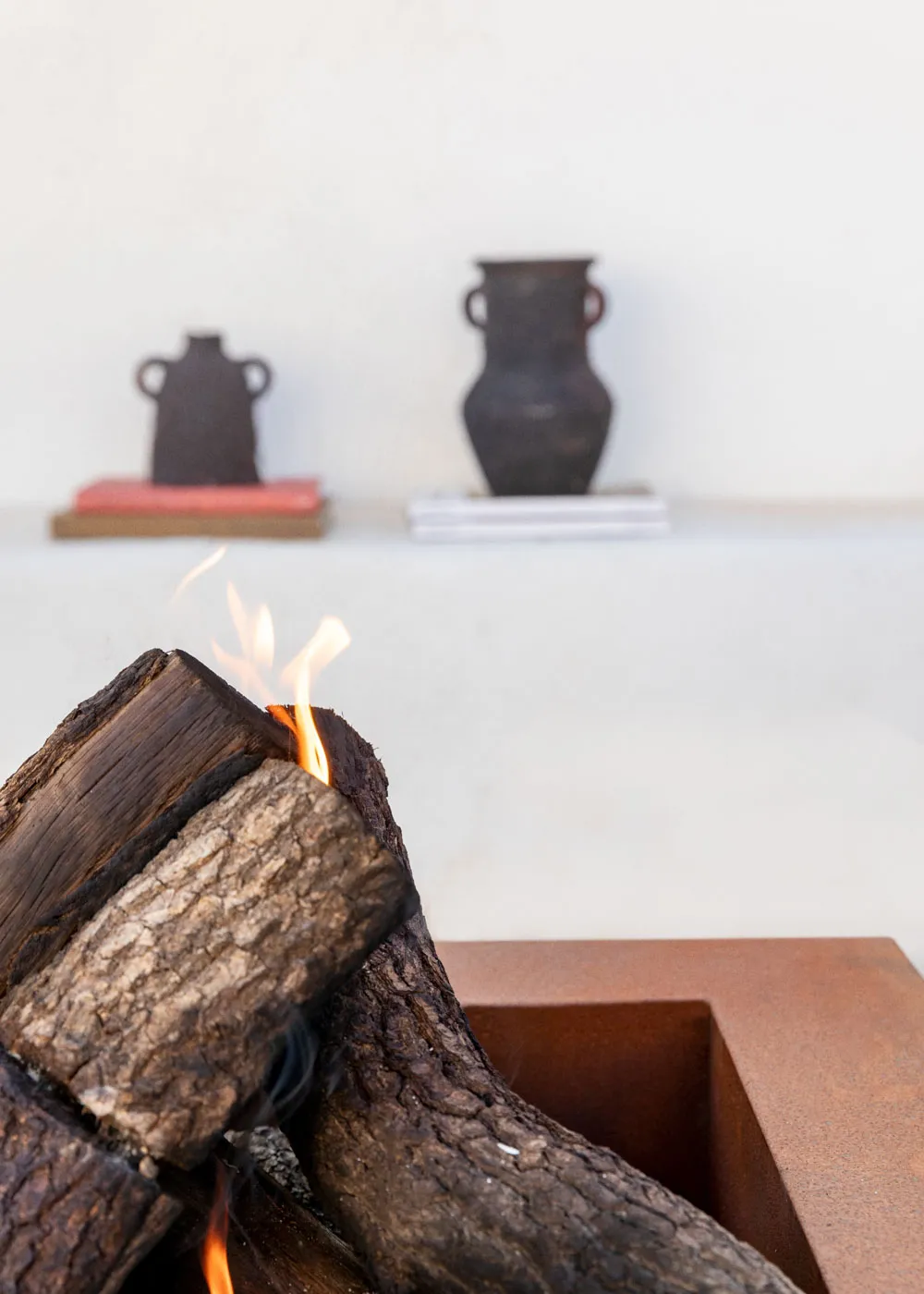 FIRE PIT CUBEBrasero d'extérieur carré en acier corten