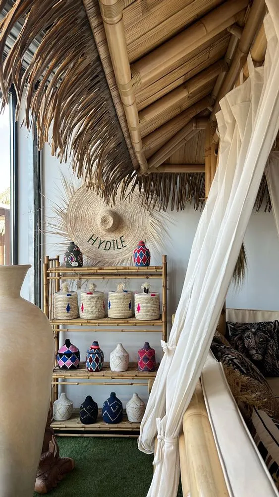 Fringed straw hat - hat