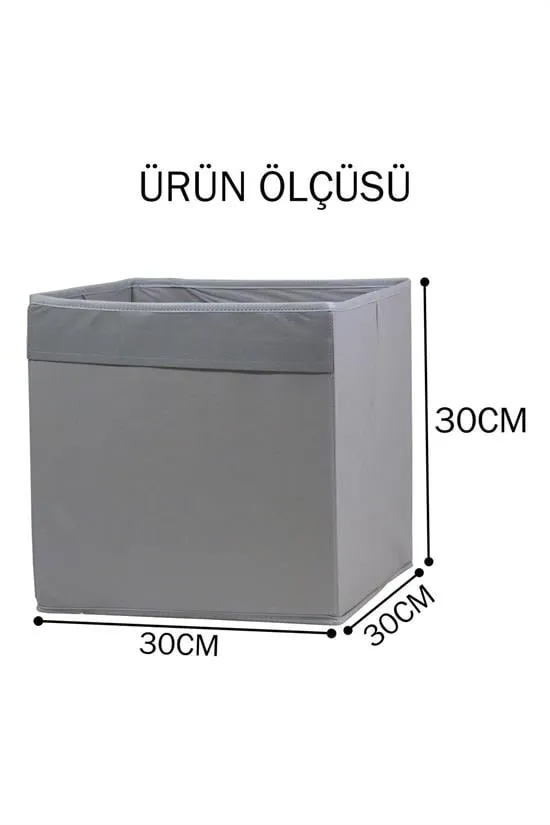 gri düz su geirmez kuma oyuncak kutusu ok amali katlanabilir ofis dolap toplayici organize sepet