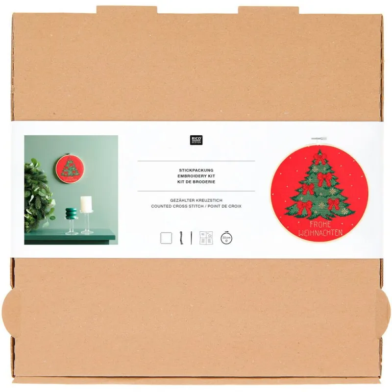 Kit de Point de Croix - Sapin de Noël - Rico Design