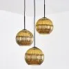 Koyoto Suspension, Boule lumineuse, Suspension grappe 30 cm Or, 3 lumières