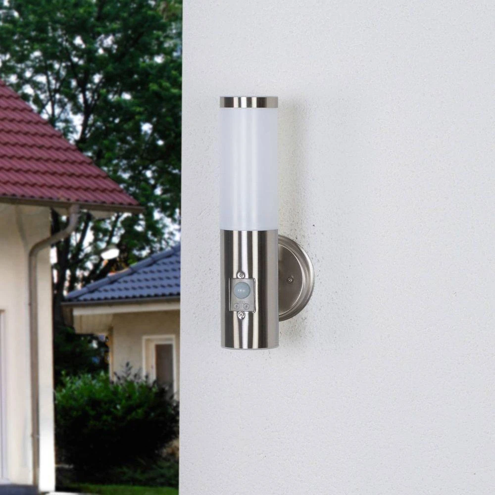 Kristof Applique Murale d'Extérieur w/Sensor Steel - Lindby