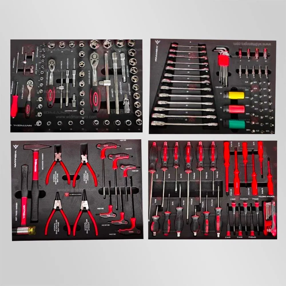 Lot de 4 modules insert d'outils Widmann pour servante d'atelier 