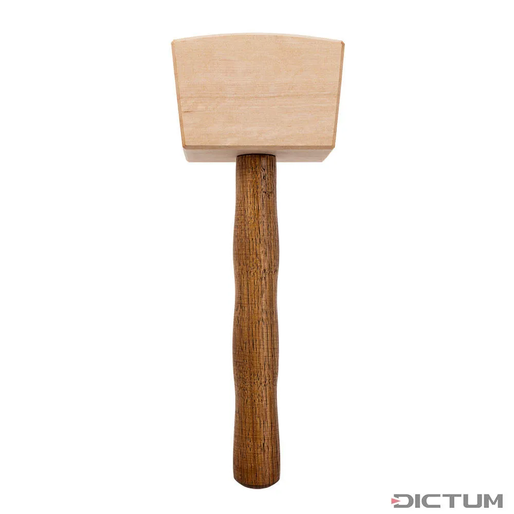 Maillet DICTUM à tête rectangulaire et manche en bois de Hickory traité, 600 g