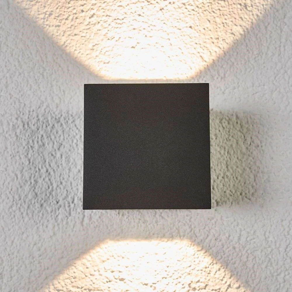 Merjem Small Up/Down Applique Murale d'Extérieur IP54 Dak Grey - Lucande