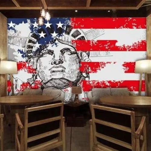 Papier Peint Vintage  New York Statue De La Liberté
