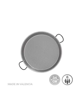 Poêle À Paella Traditionnelle En Acier Puli Ø34cm (6 Personnes). Vaello - - 76626Générique