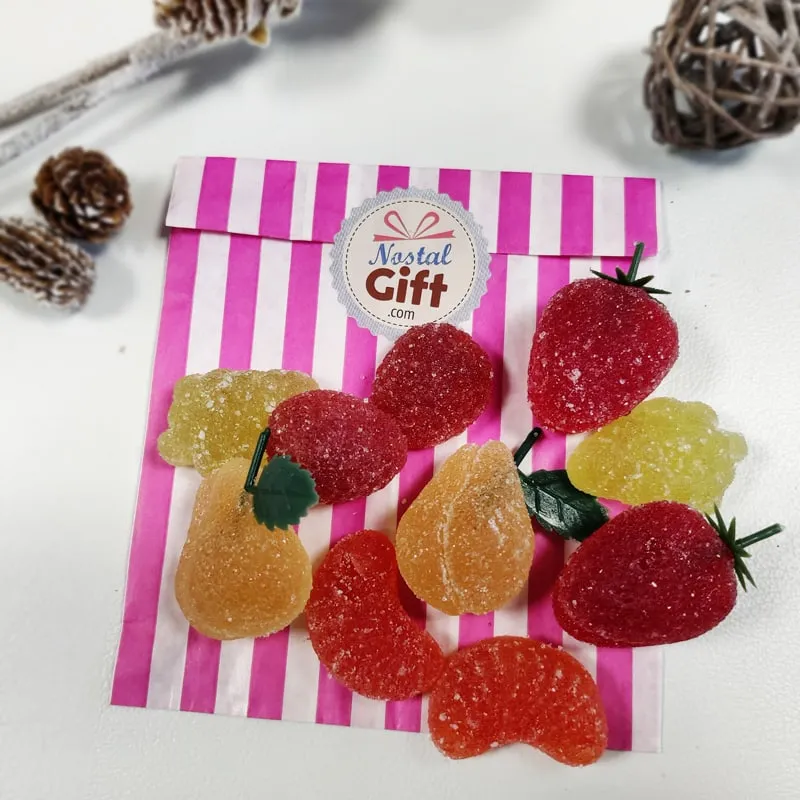 Pâtes de fruits en forme de fruit x10 - NostalGift.com