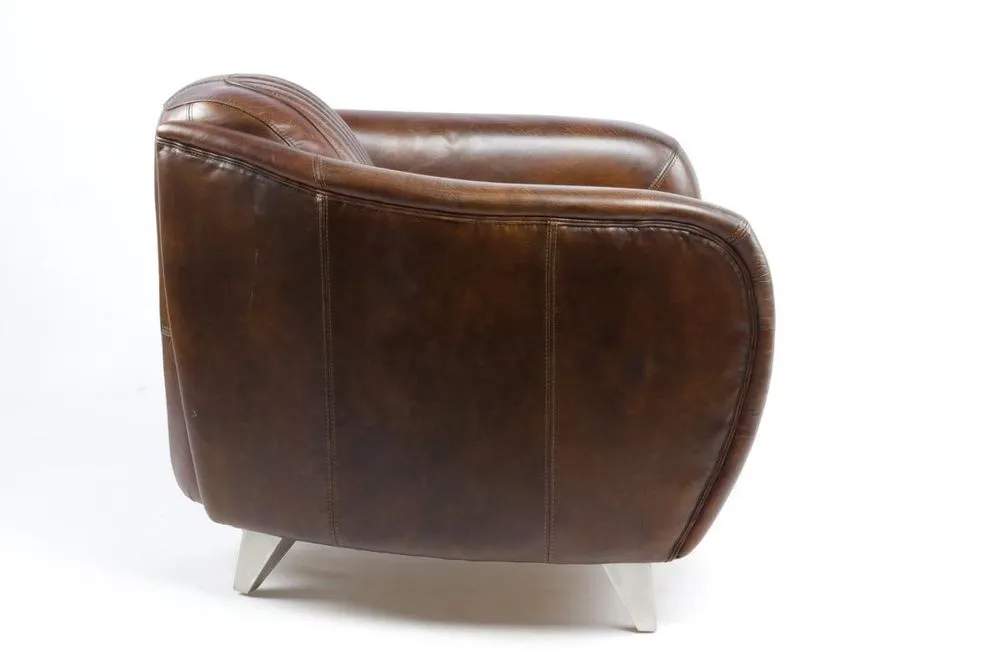 Sporster leather armchair – vintage look and exceptional comfort